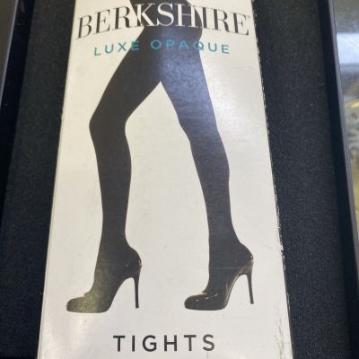 Opaque Control Top Tights 4740 Queen 3X 4X Black Berkshire Women's Luxe