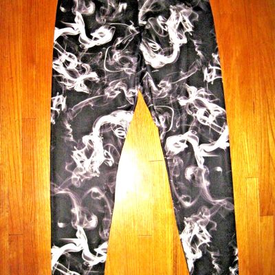 Woman's Xhilaration Black/Gray Smoke Spandex Leggings Size XL-Tall New
