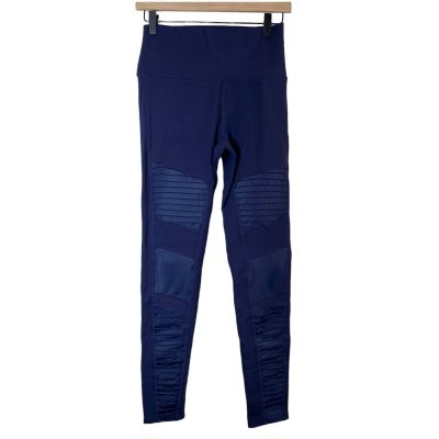 Alo Yoga Navy Blue Moto Leggings Size XS Athletic Work Out Active Gym Work Out