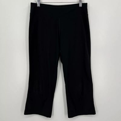 Lucy Leggings Women's Size S Black Cropped Capri Yoga Gym Stretch Solid