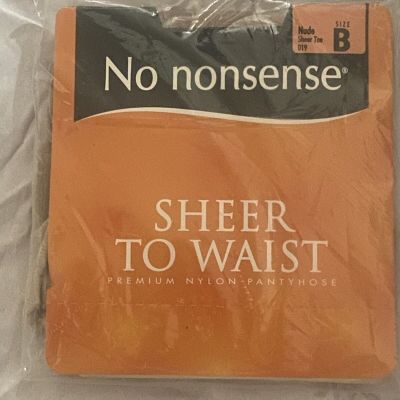No Nonsense NOS Sheer To Waist Nude Sheer Toe 019 Size B 070011840162