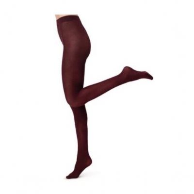 OROBLU CHERYL TIGHTS IN BORDEAUX SIZE LARGE MODAL/CASHMERE SEMI OPAQUE NWT