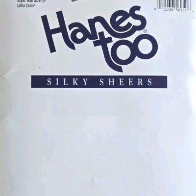 Hanes Too Silky Sheers Control Top Pantyhose-Reinforced Toe-Size EF-Little Color