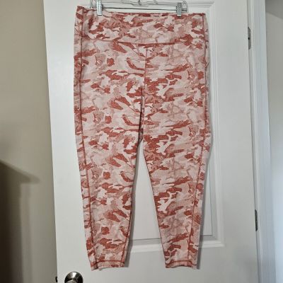 Wonderly Studio Orange and Ivory Camo Leggings Sz XXL EUC