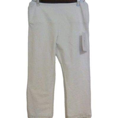 NWT Intro Love The Fit Size M Capri Leggings White Tummy Control  Cotton Blend