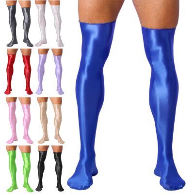 US Mens Stockings Sexy Underwear Glossy Pantyhose Cosplay Clubwear Transparent