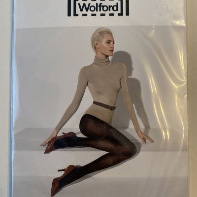 Wolford Emma Sz S Tights Stockings Black Bison New NIP Small 14430