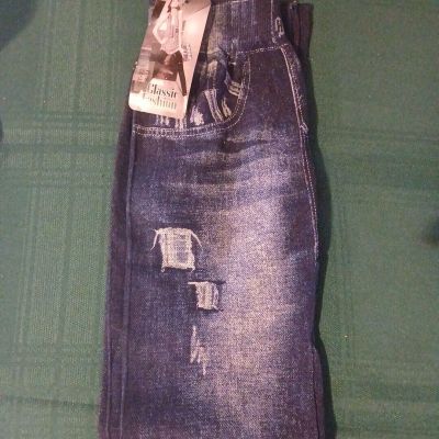 Women's Fashion Jean Print Leggings Size Small