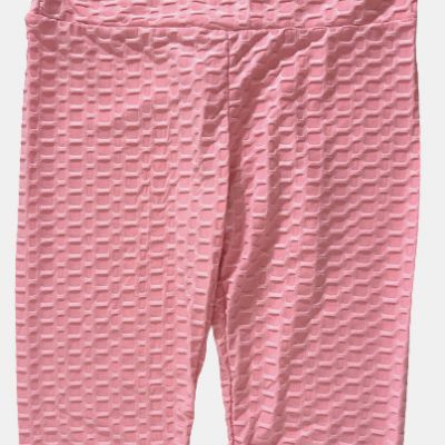 S/M Pink Shorts Popcorn Bike Stretch Exercise Active Leggings Dreamsicle NWT