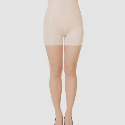 Spanx Women's Beige Firm Believer High-Waisted Shaping Sheers Tights Size B