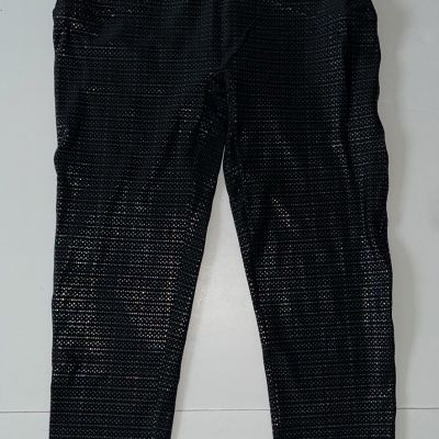 Spanx By Sara Blakely Leggings Women Sz XL  Gray Metallic Colorful Dots