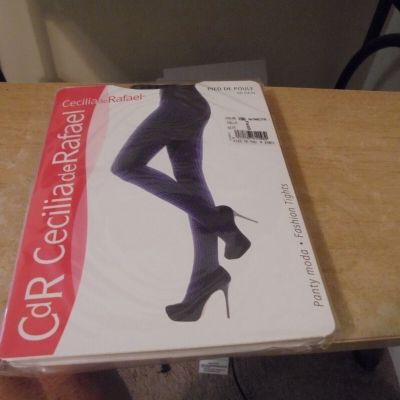 Cecilia de Rafael Stretch Fashion Tights - Green/Black - Size Small - Italy ###