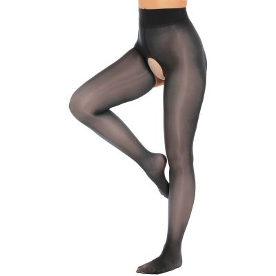 US Women See Through Sheer Hollow-Out Pantyhose Stocking Thigh-High Underwear