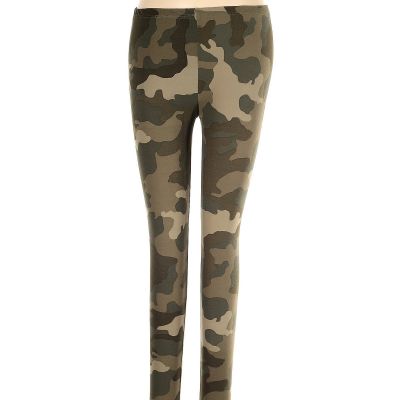 Pink Rose Women Green Leggings S