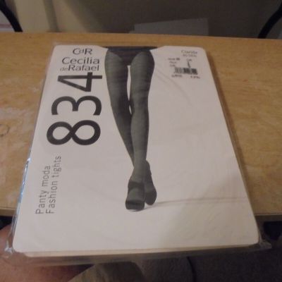 Cecilia de Rafael Stretch Fashion Tights - Green/Black - Size Small - Italy !@!@