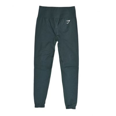 Gymshark Women's Green Polyester Pull On Skinny Leggings Solid Workout