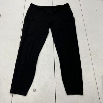 Black Full-Length Ankle Leggings W/Pockets Women's Size 2X-Large