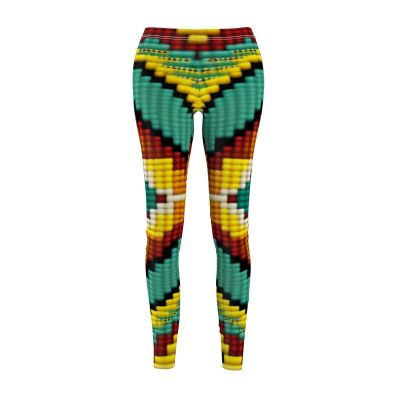 Womens Skinny Casual Leggings All Over Print Southwestern Navajo Native American