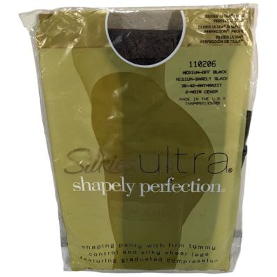 Silkies Pantyhose Off Black Ultra Shapely Perfection Tummy Control 110206 Medium