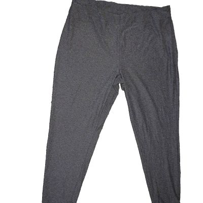 Terra & Sky Heather Gray Wide Waistband Leggings Poly/spand SZ 2X W37/L26.5