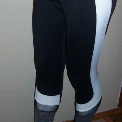 Nwt Victorias Secret Pink High Waist Black White Gray Logo Sheer Mesh Legging S