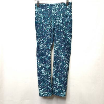Old Navy Leggings Size S Cropped Powersoft Womens Blue Teal Pockets Workout