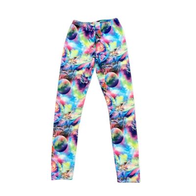 Fantasy Utopia Galaxy Style Leggings Neon Size Small Y2k