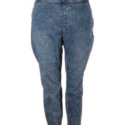 Terra & Sky Women Blue Jeggings 28W