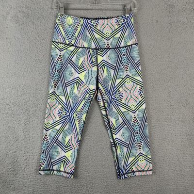 Victoria Secret Leggings Women’s Small Capris Neon Athleisure Workout Yoga Aztec