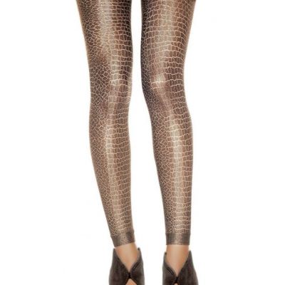 Python Print Spandex Shimmery Leggings