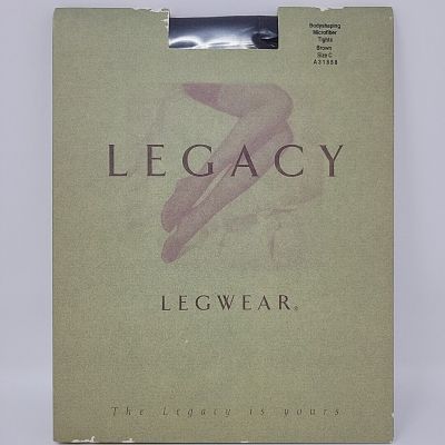 NEW Legacy Legwear Size C Bodyshaping Microfiber Tights Brown A31858
