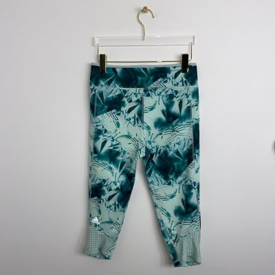 Adidas Supernova Women’s Size Small S Workout Capri Leggings Blue Green