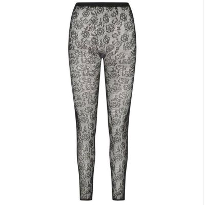 SKIMS Floral Warp Knit Lace Legging Onyx XXS - S