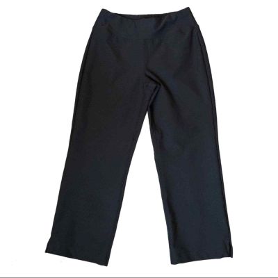 Lucy High Rise Crop Black Leggings Pants Womens XS Leg Slit Stretch Yoga Workout