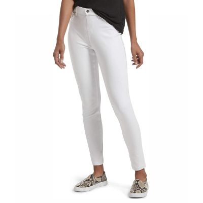 HUE Women's Plus Size Ultra Soft High Waist Denim Leggings, White, 2X