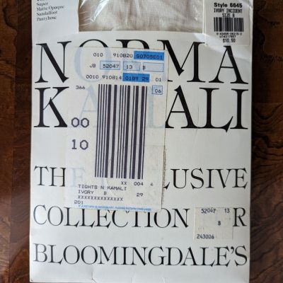 Norma Kamali Super Matte Opaque Pattern 6645 Pantyhose In Ivory  B  Up To 5' 10