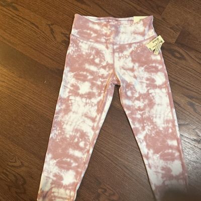 Live Love Dream Crop Pink Marbled NWT