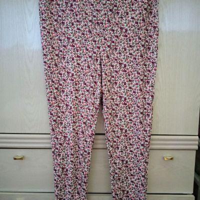 Terra & Sky PLUS Women's Brushed Floral Ankle Leggings SIZE 1X (16W-18W)