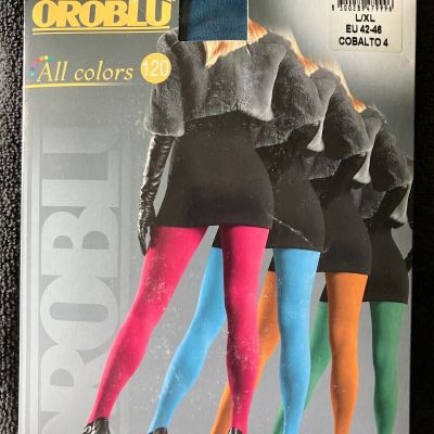 Oroblu All Colors 120 denier Opaque tights L / XL Cobalt Blue Italy