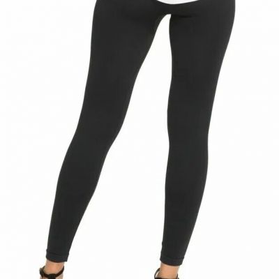 DEAL! NWT SPANX Solid Black SZ 1X  Look At Me Now Seamless Leggings FL351P
