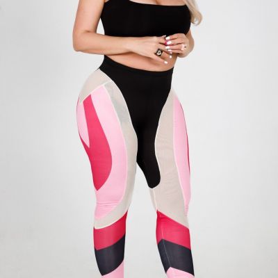 Sexy Mesh Stretch Leggings Yoga Athleisure