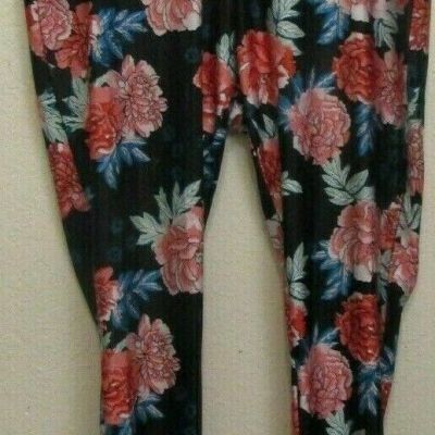 WOMEN'S NO COMMENT PLUS SIZE 2X LEGGINGS BLACK WHITE GREEN PINK