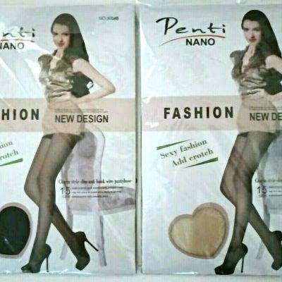 2 Pairs Black Nude Fashion Charm Style Slim Anti Hook Wire Pantyhouse