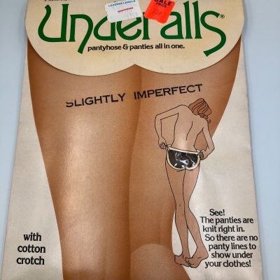 VTG Hanes Underalls Sz C-D Barely Beige Brief Panty Style Sandal Foot Movie Prop