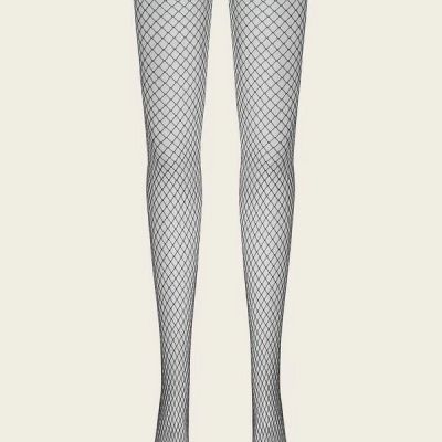 Romwe lace top fishnet stockings black nip sexy 80's goth deathrock punk