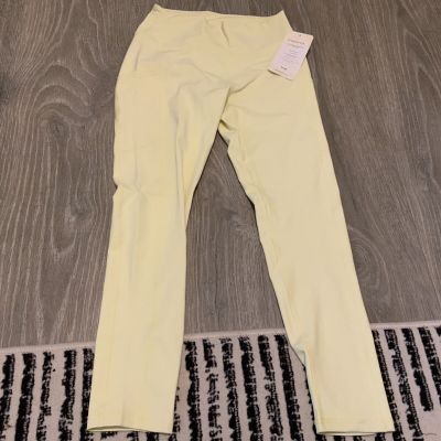 Fabletics High Waisted Bright Yellow Size Pockets 7/8 Leggings Women’s Medium