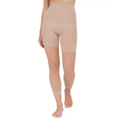 New Spanx The Original Footless Pantyhose Power Capri High Waisted NUDE Size B