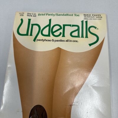 Pantyhose & Panties All In One Beige Panty Suntan Legs Underalls