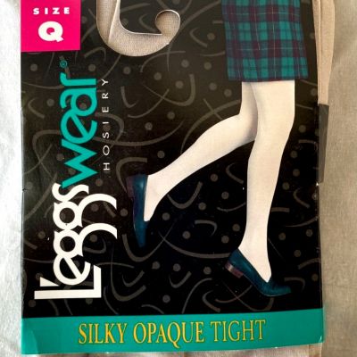 VTG 90s..LEGGS..SILKY OPAQUE TIGHTS SPANDEX..NEW..USA..KHAKI..NEW..sz Q
