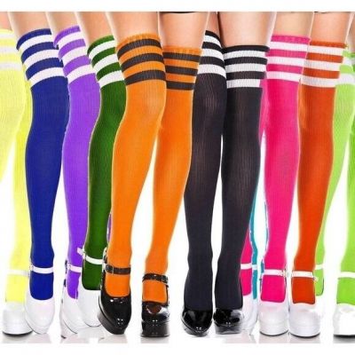 Music Legs Hosiery Athlete Thi High w/Stripe